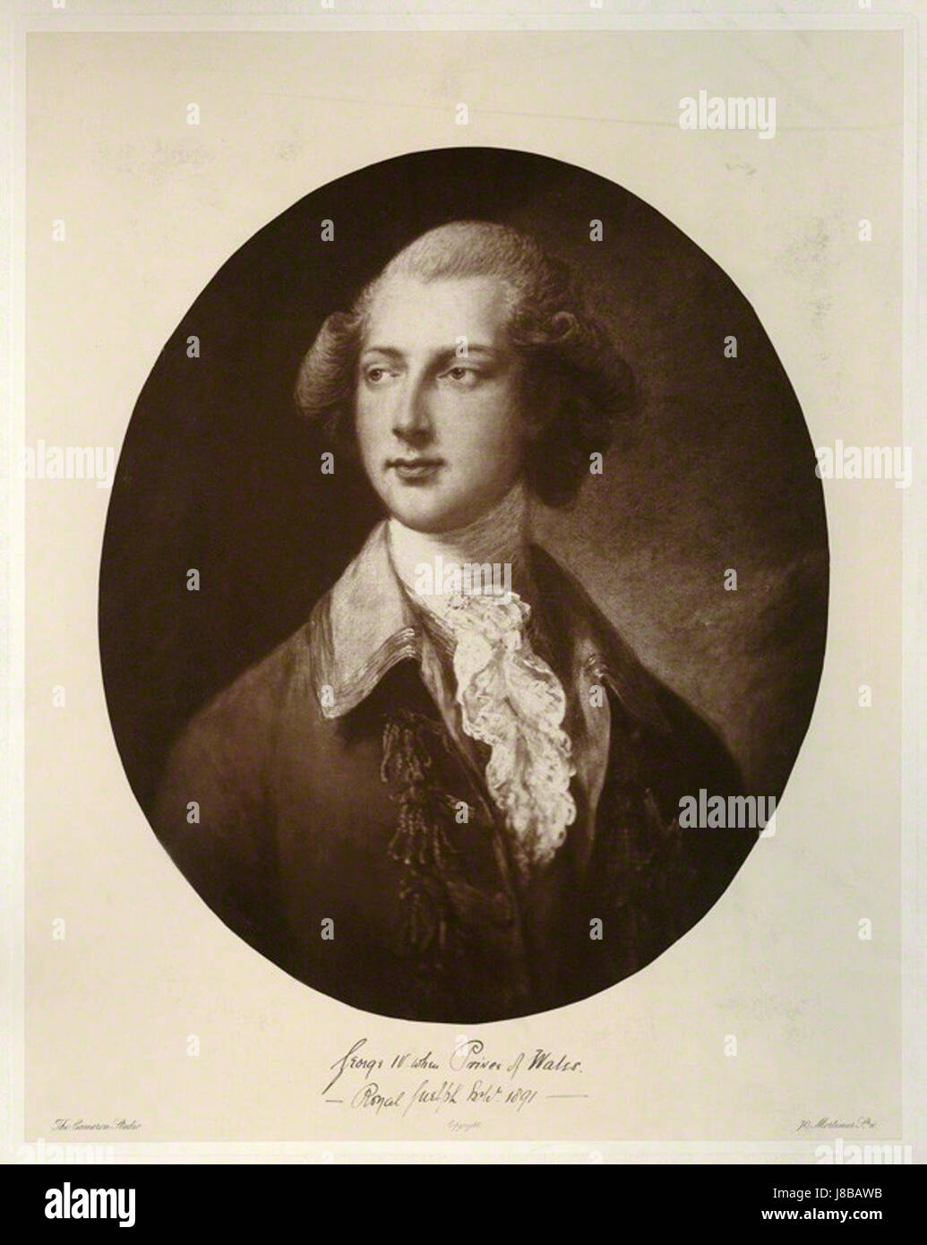 Dieses Porträt von Henry Herschel Hay Cameron fängt König Georg IV. In seinen frühen Jahren als Prinz von Wales ein und bietet einen Einblick in den königlichen Stil und die Mode dieser Zeit. Stockfoto