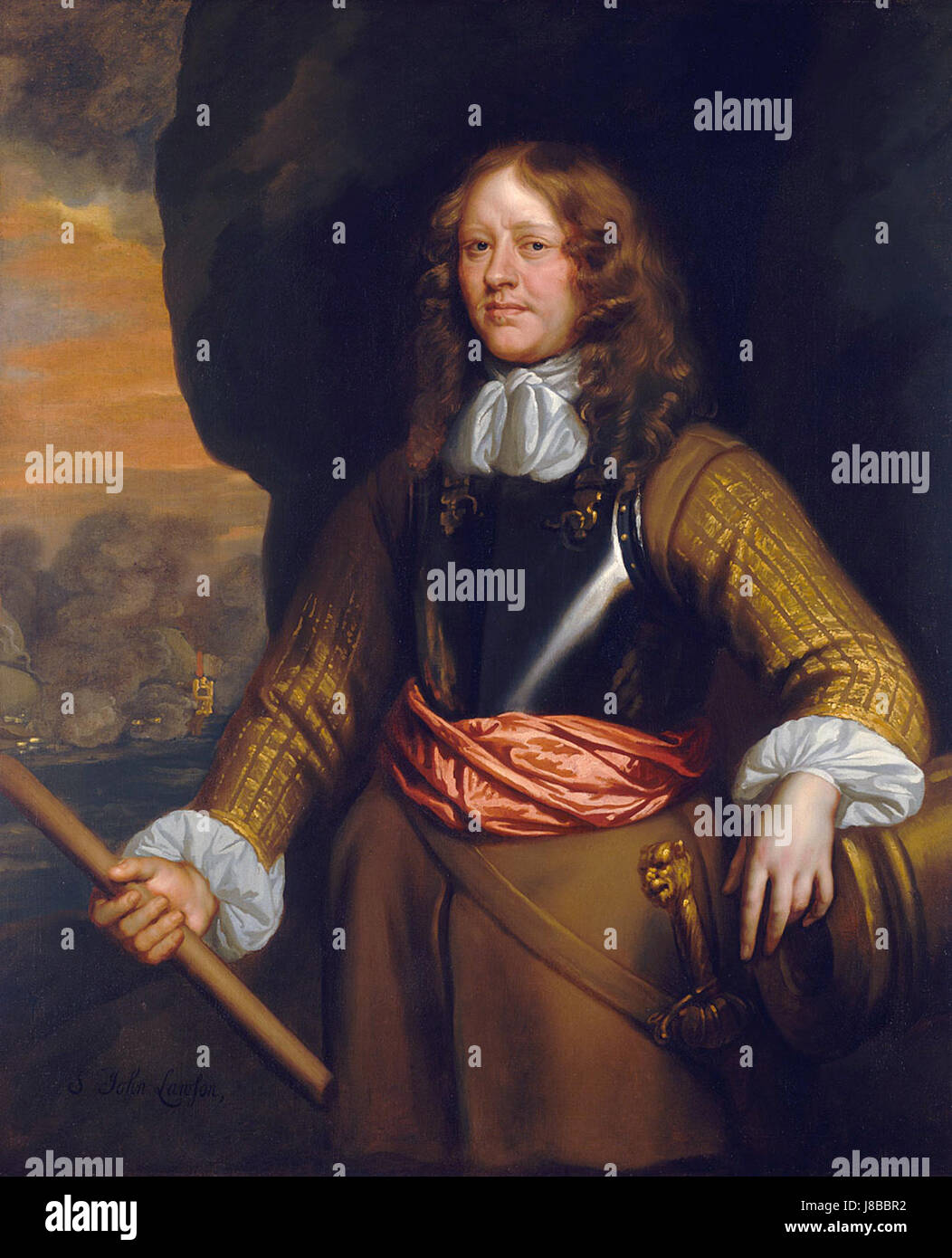 Maggiulli Lowestoft Admiral Sir John Lawson d.1665 von Sir Peter Lely Stockfoto