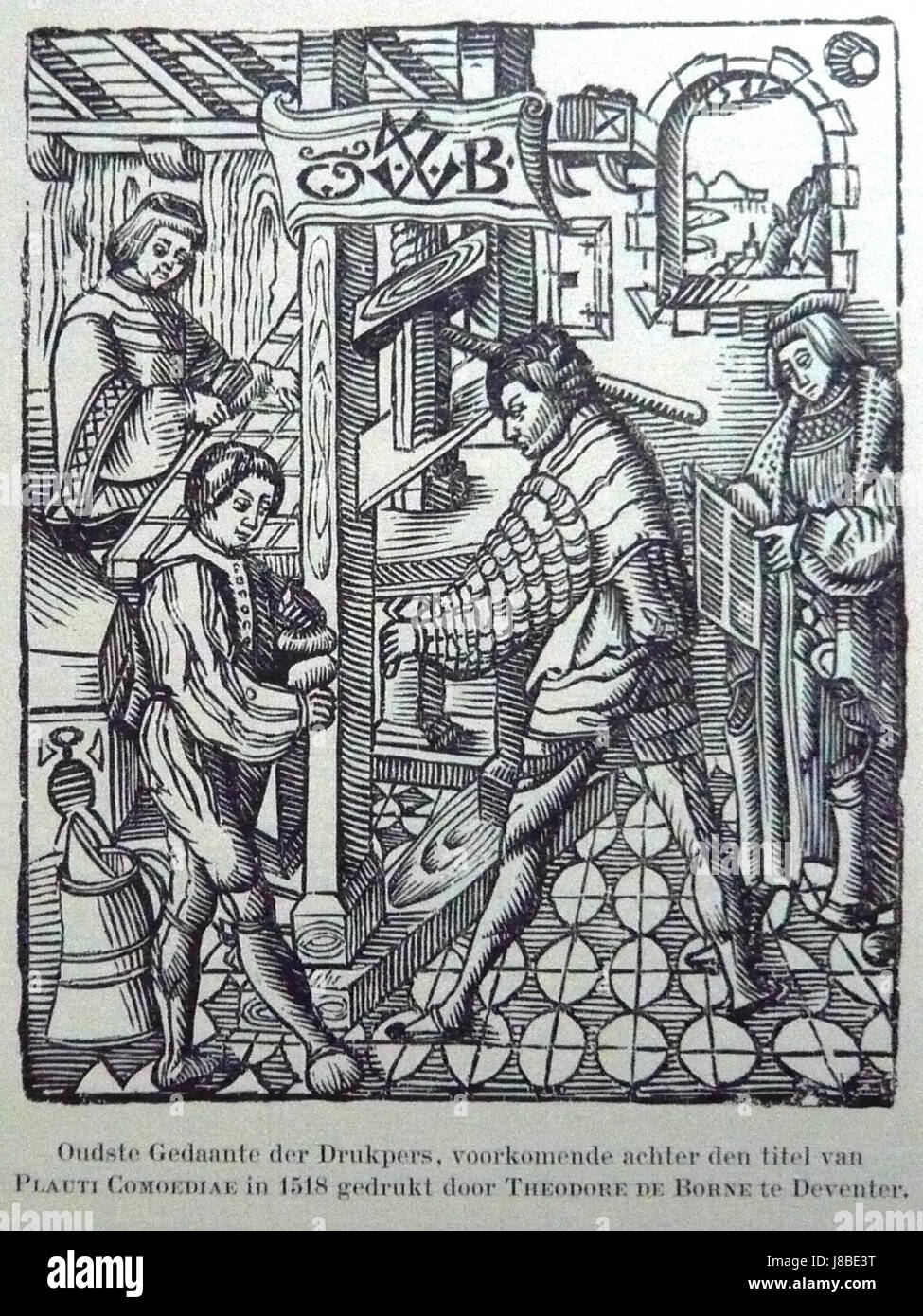 Enschede Theodore de Borne 1518 Buch Presse Stockfoto