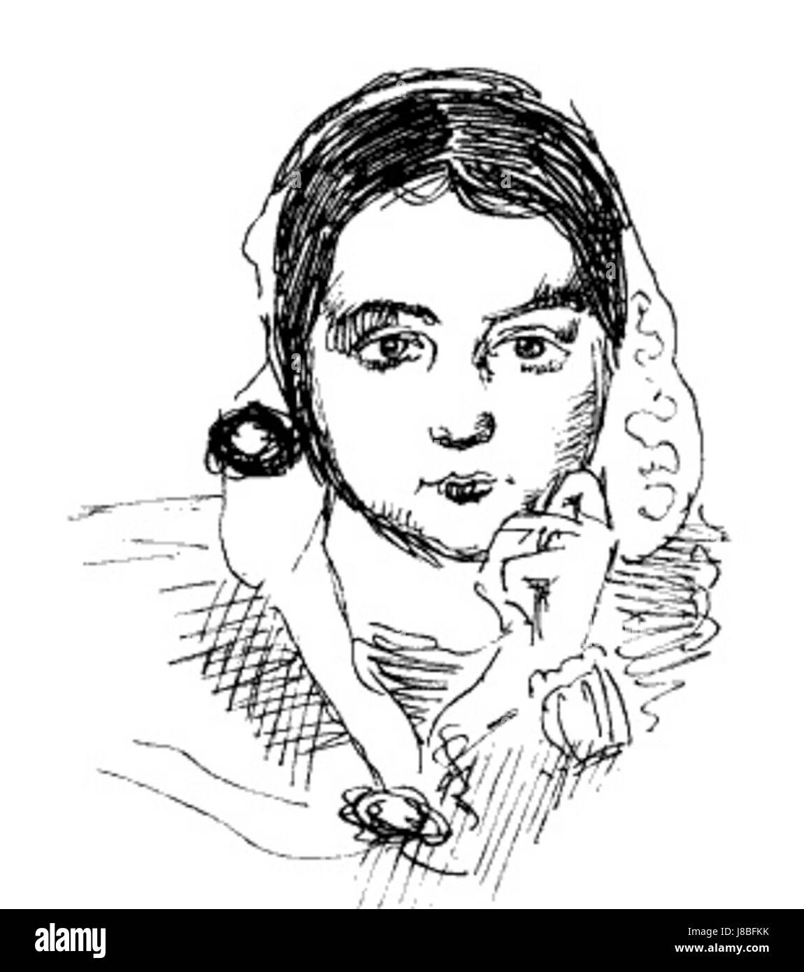 Eleonora Tscherning 1841 durch Lundbye Stockfoto
