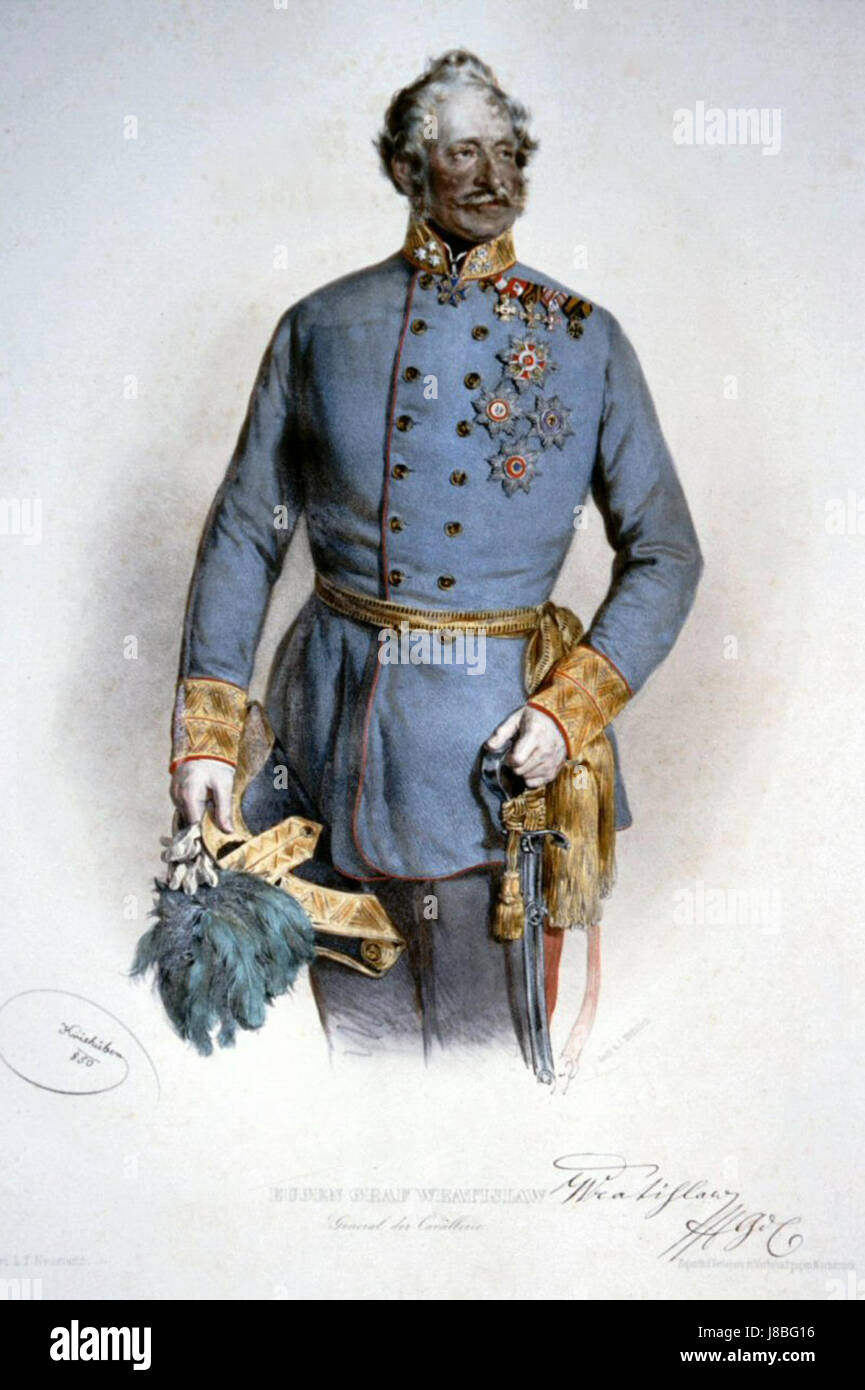 Eugen Wratislaw von Mitrowitz war ein Adliger und Diplomat aus dem 19. Jahrhundert, der für seine Dienste im österreichischen Reich bekannt war. Stockfoto