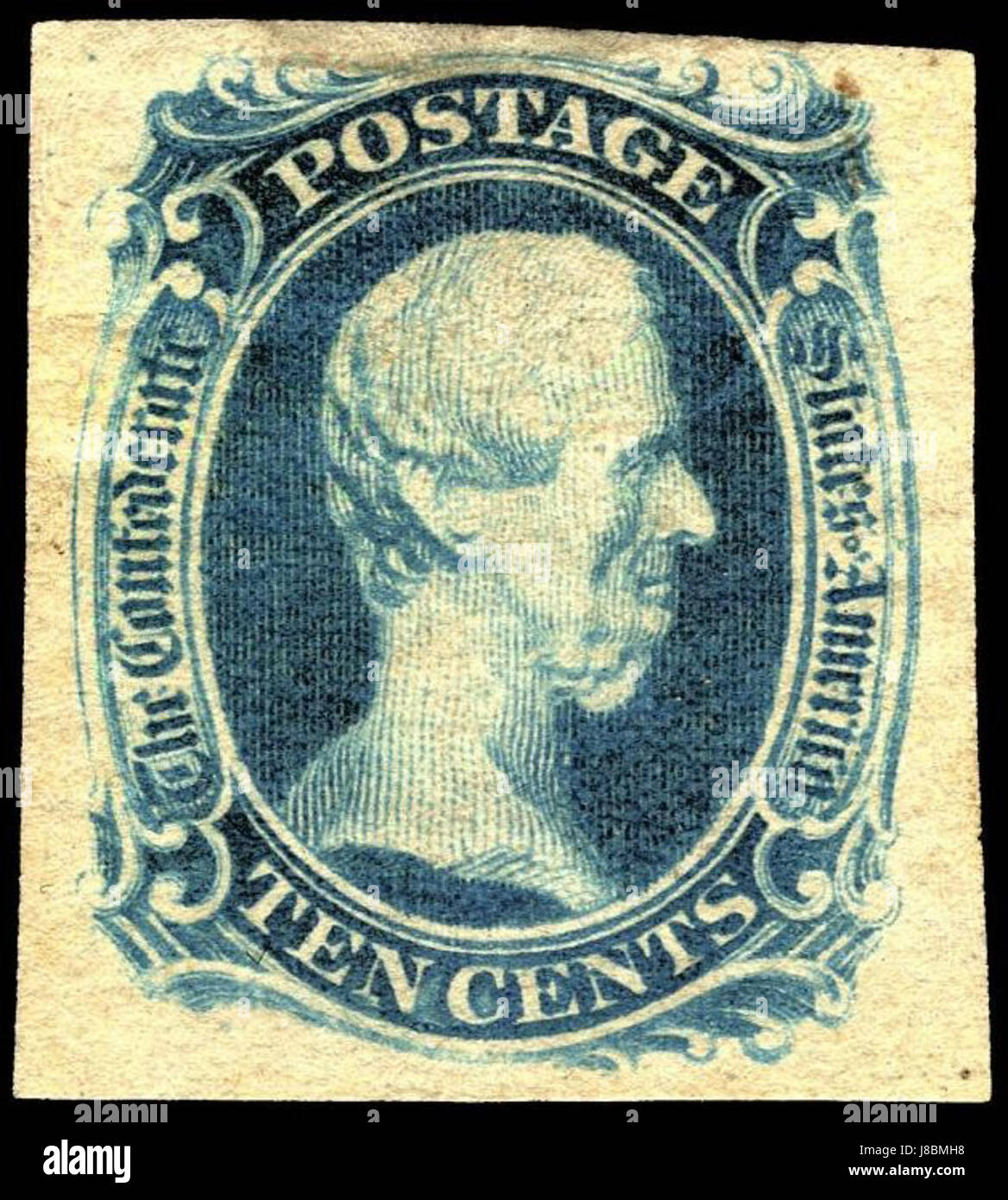 Jefferson Davis 1863 zehn c Stockfoto