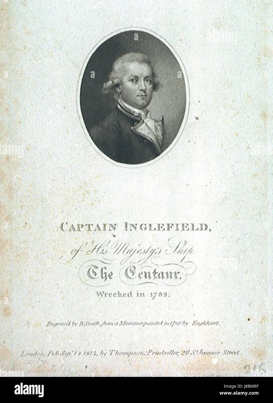 John Inglefield war eine bemerkenswerte historische Persönlichkeit, obwohl ein weiterer Kontext erforderlich ist, um seine spezifischen Beiträge zu seinem Fachgebiet oder seiner Ära zu verstehen. Stockfoto