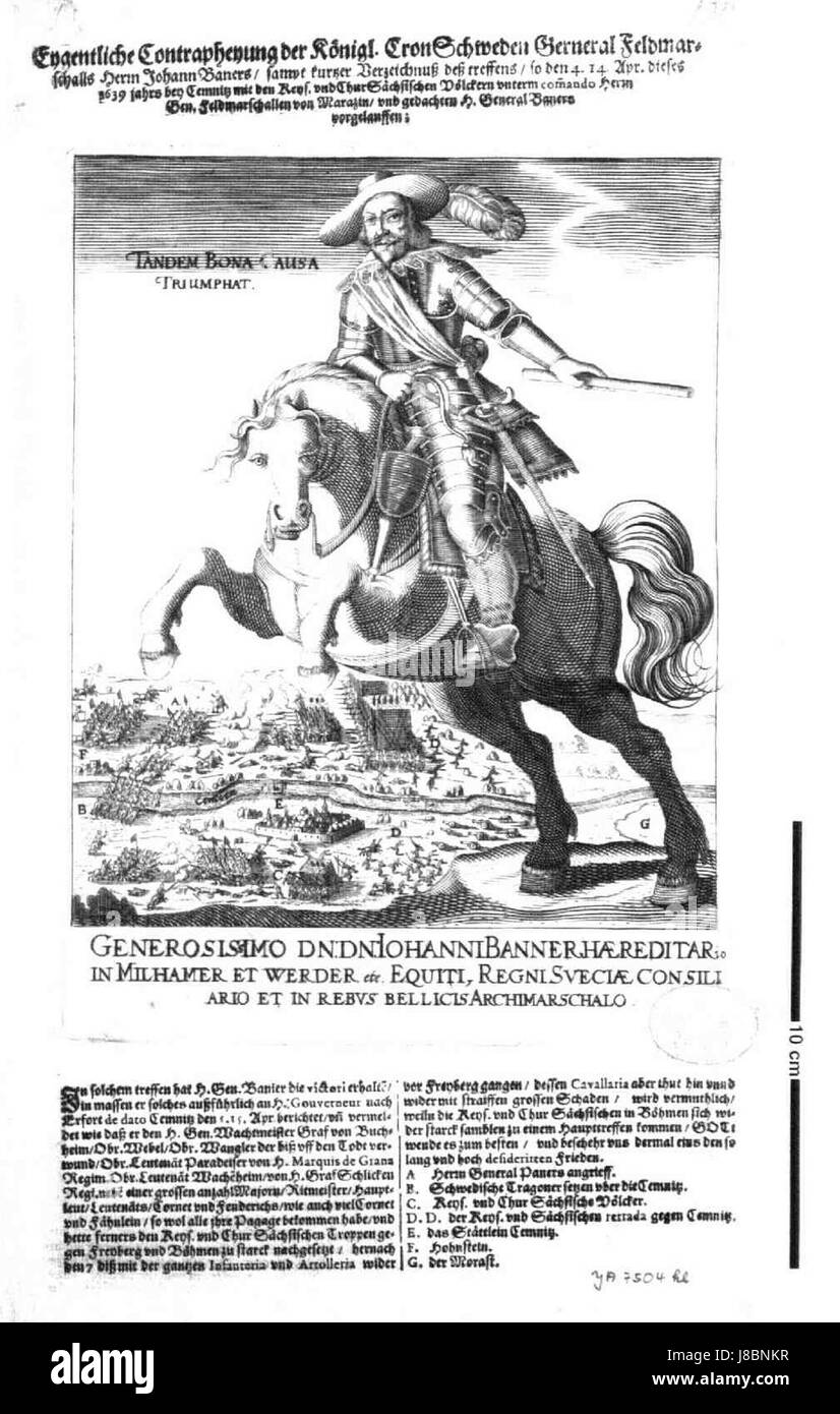 Konterfei Johan Baner Stockfoto