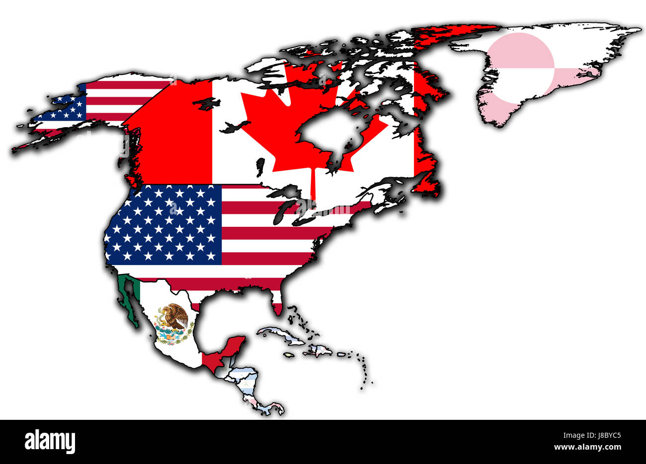 politische, Farbe, amerikanisch, Konflikt, Usa, Wand, Amerika, Kanada, Flagge, Rost, Stockfoto