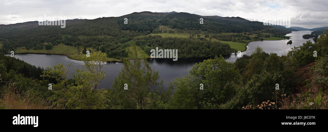 Anblick, Ansicht, Outlook, Perspektive, Aussicht, Panorama, Suche, Schottland, Loch, Stockfoto