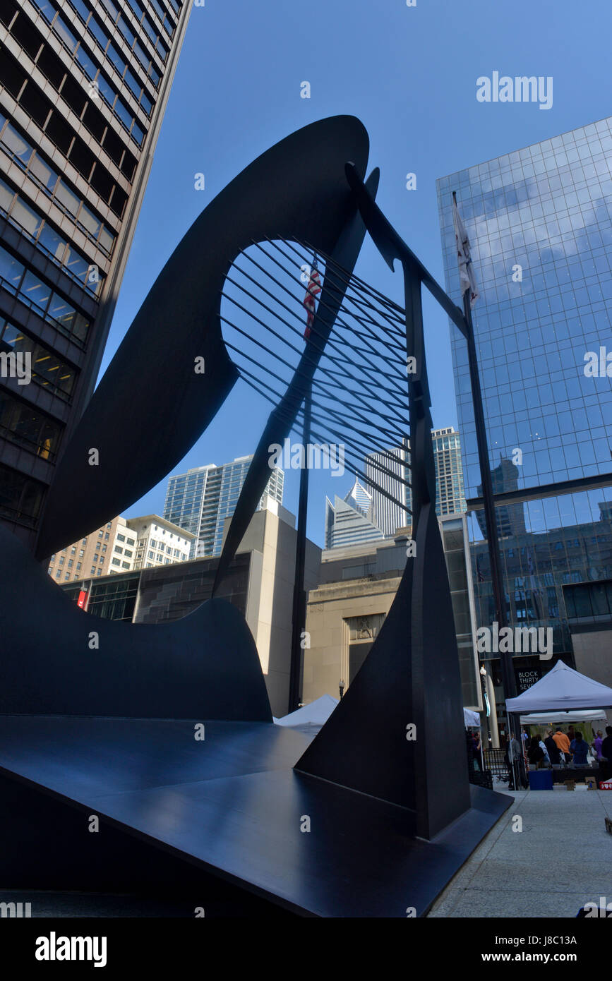 Picasso-Skulptur in Daley Plaza Chicago USA Stockfoto