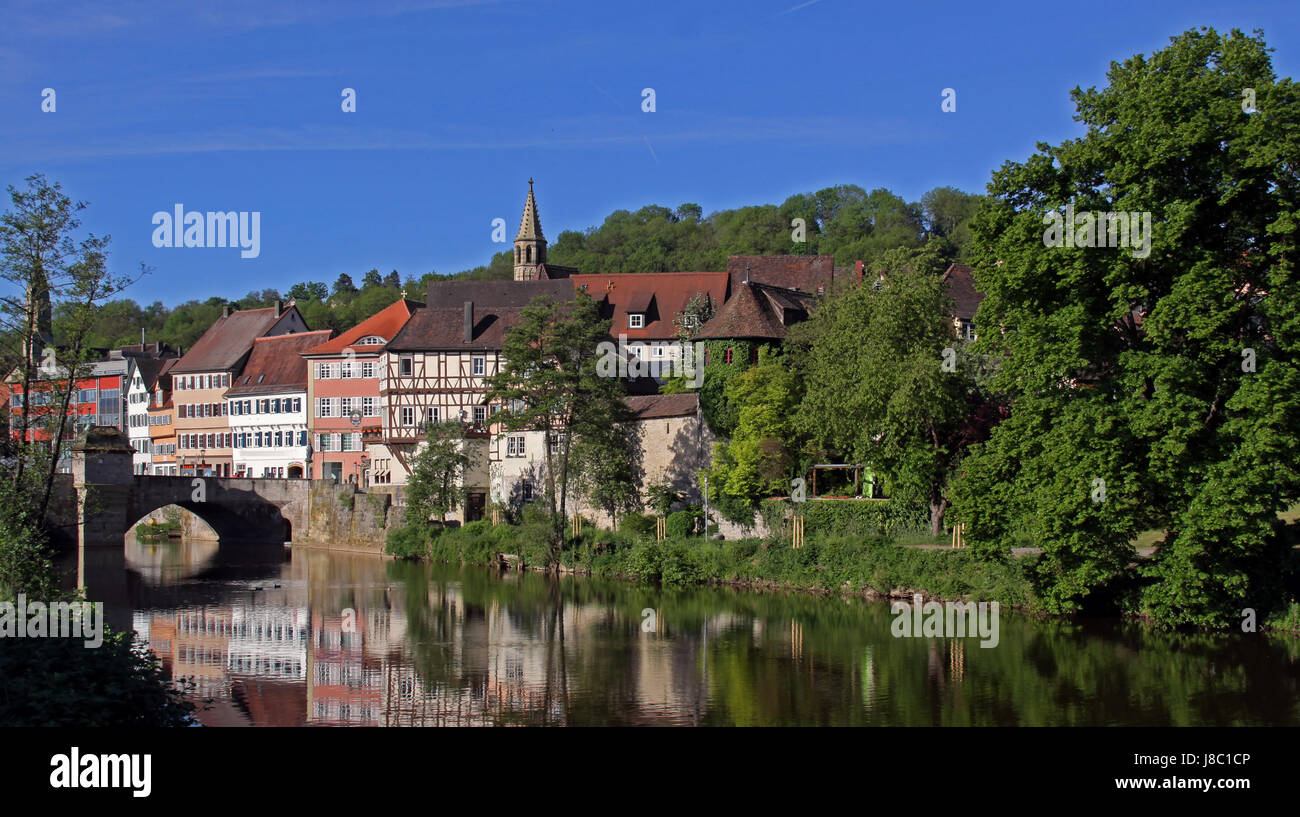 Altstadt, Frame-Work, Herd, Köcher, Klang, Brücke, Altstadt, Rahmen, Stockfoto
