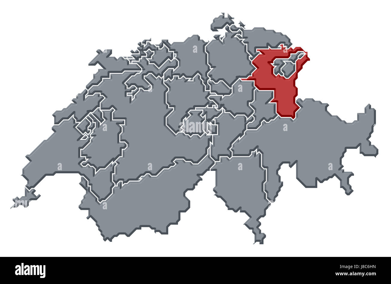 Schweiz, Karte, Atlas, Karte der Welt, Profil, symbolische und