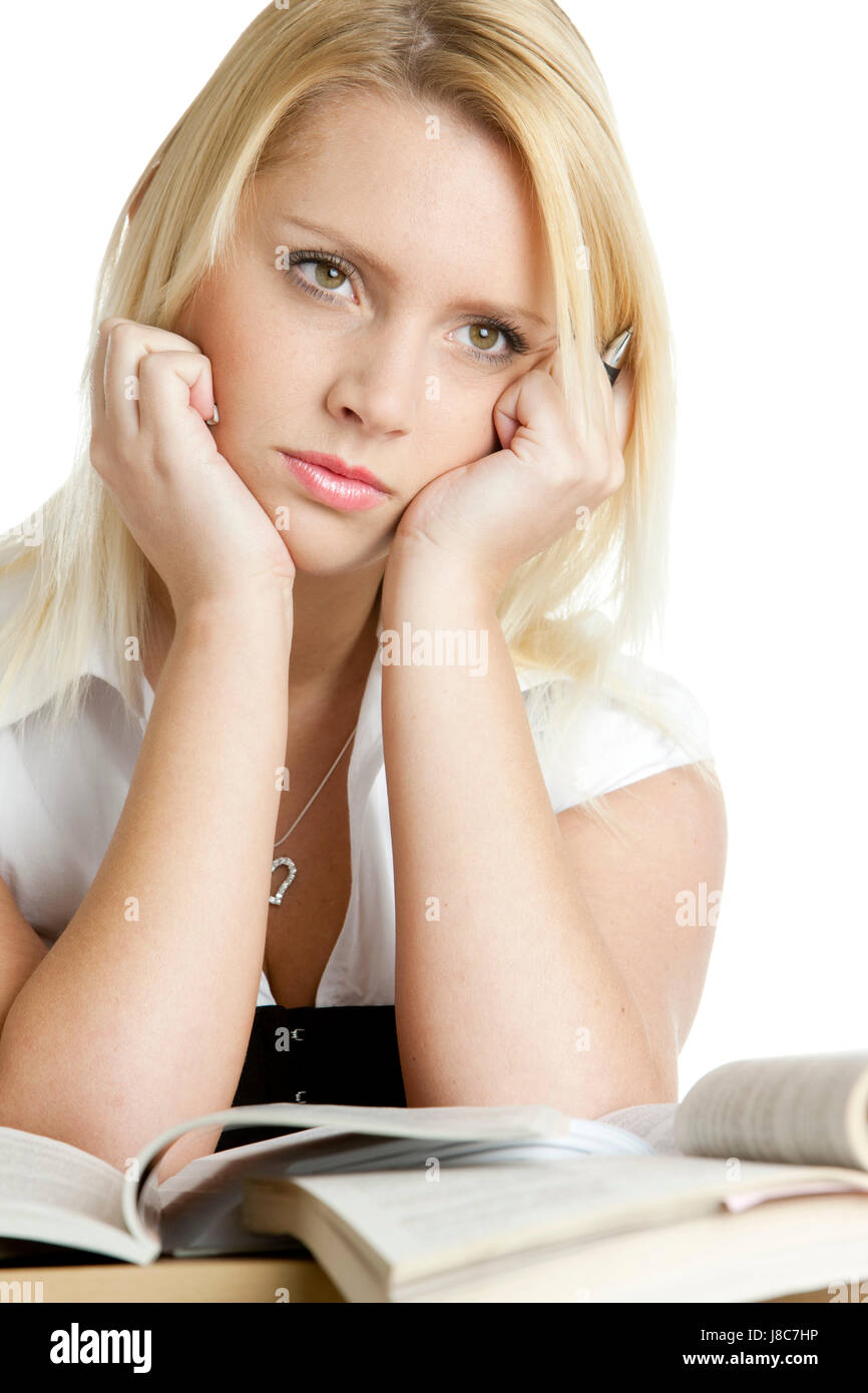 Frau, Frau, Studie, Menschen, Menschen, Menschen, Folk, Personen, Menschen, Menschen Stockfoto