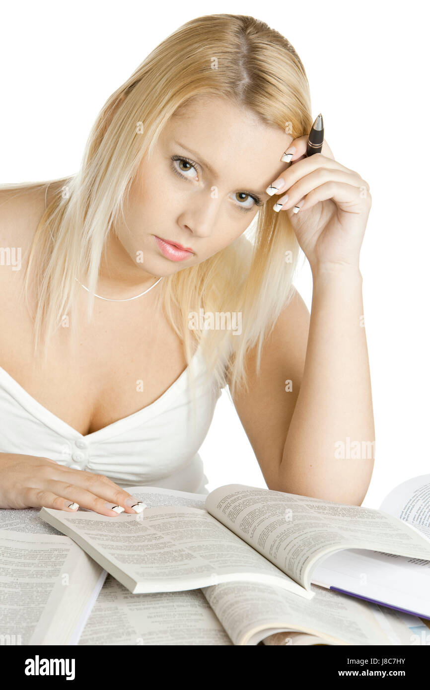 Frau, Frau, Studie, Menschen, Menschen, Menschen, Folk, Personen, Menschen, Menschen Stockfoto