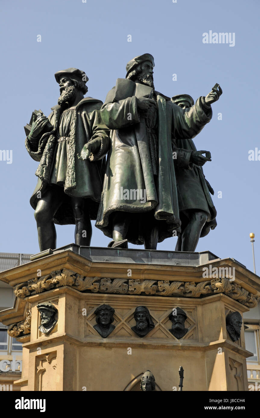 Denkmal, Hessen, Frankfurt, Buchdruck, Druckerei, Drucker, Stockfoto