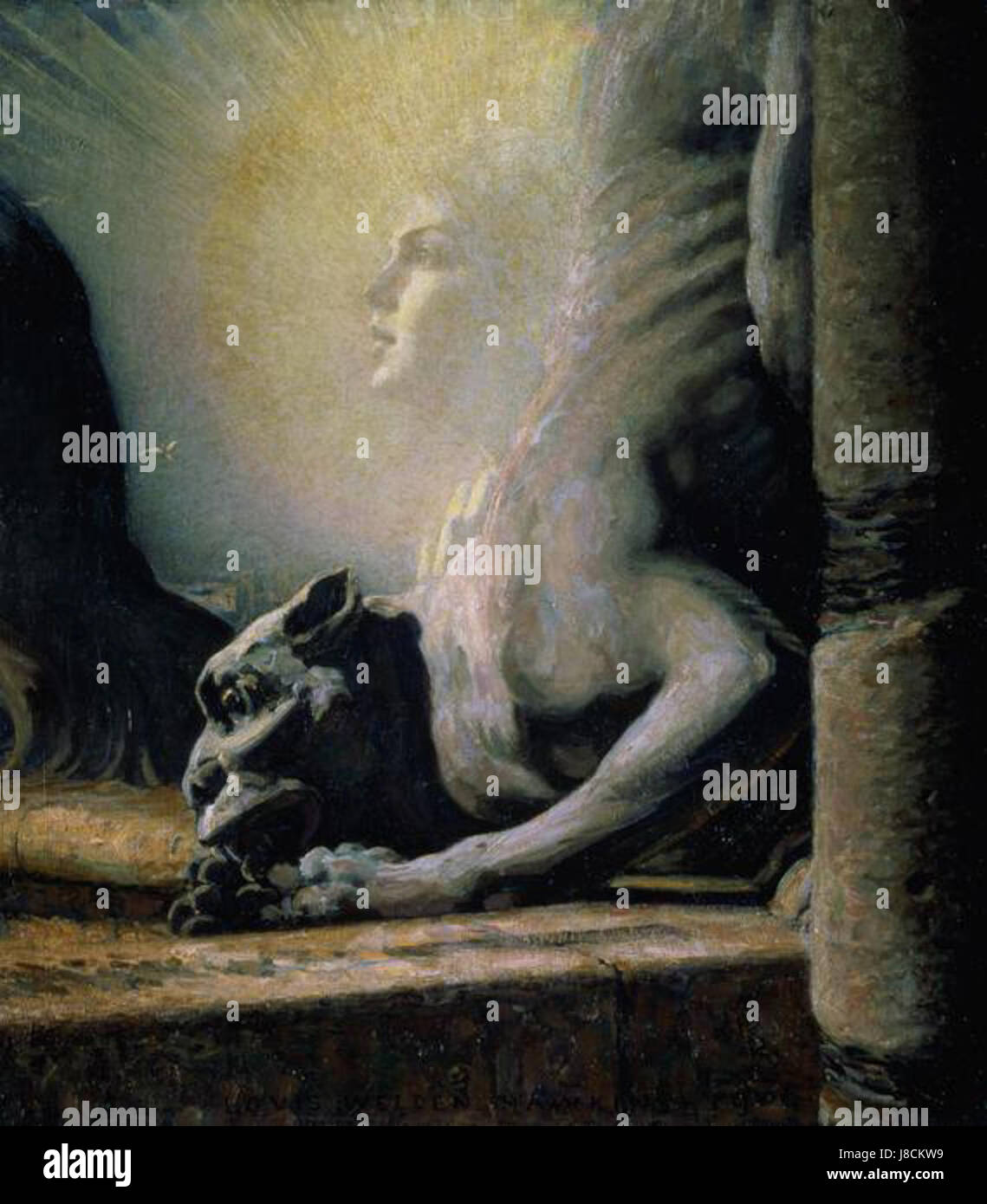 Louiswelden Hawkins war ein Künstler und Bildhauer, der für seine Werke im 19. Und frühen 20. Jahrhundert bekannt war. Seine Werke trugen zu den künstlerischen Bewegungen seiner Zeit bei. Stockfoto