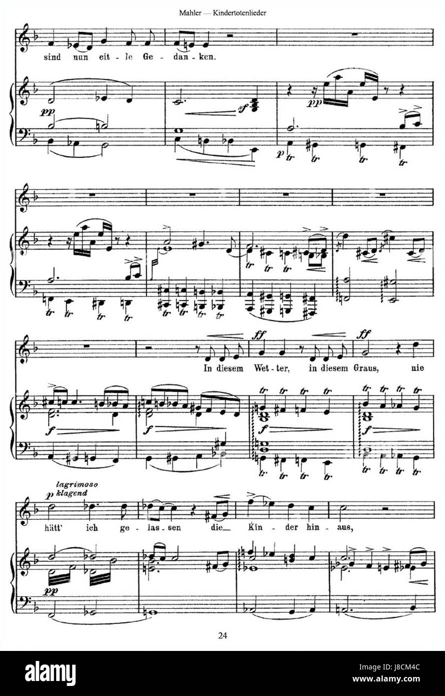 Mahler-Kindertotenlieder24 Stockfoto