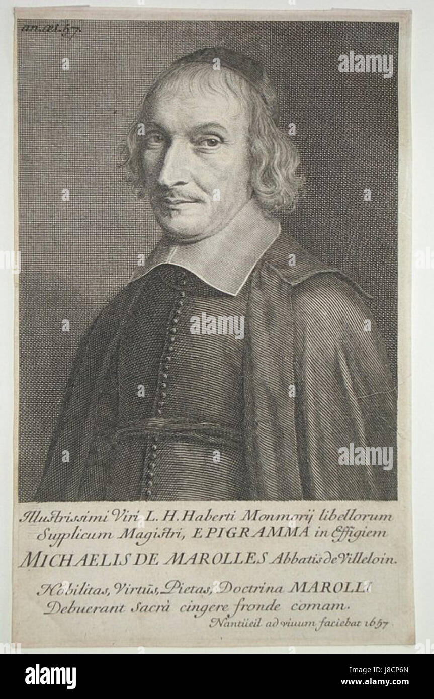 Michaelis de Marolles Abbatis de Villeloin Stockfoto