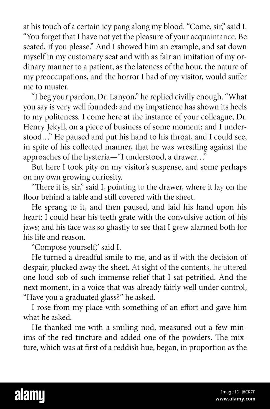 Dr. Jekyll und Herr Hyde Text Stockfoto