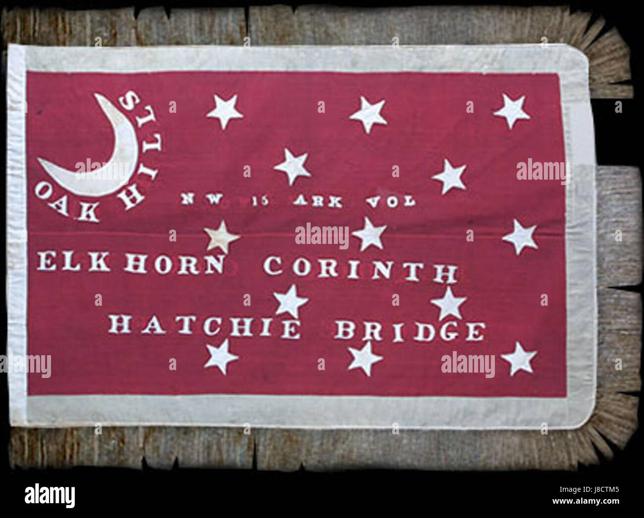 Flagge, 15. Northwest Arkansas Infanterie, Van Dorn Muster Stockfoto