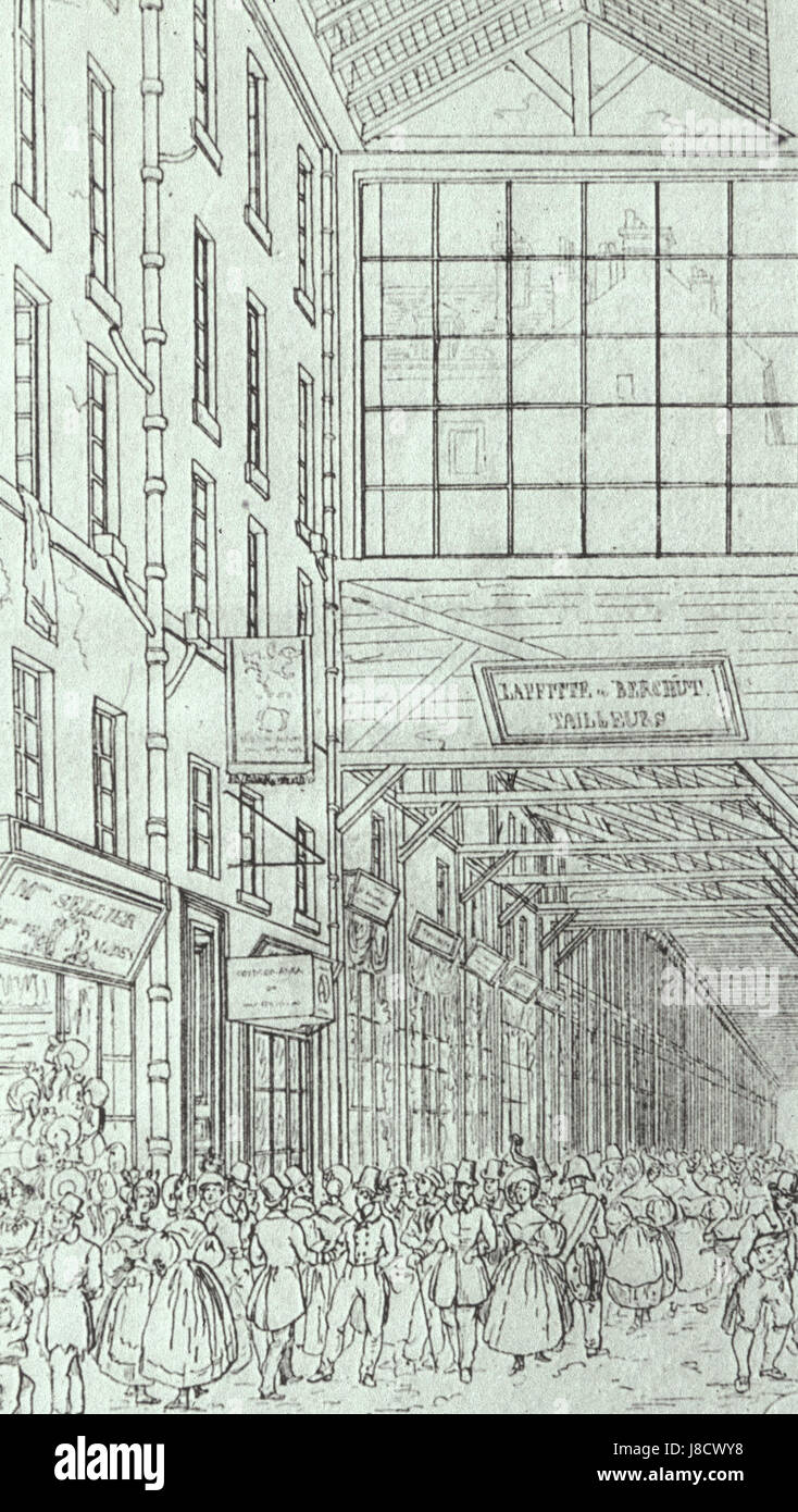 Galeries de Bois du Palais Royal Interieur, Zeichnung 1 Stockfoto