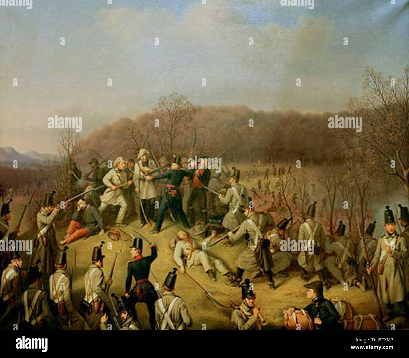 Hauptmann Lipp war ein deutscher Offizier in der Schlacht bei Dossenbach während des Ersten Weltkriegs. Die Schlacht fand 1914 statt, und Lipps Beteiligung ist in der damaligen Militärgeschichte festgehalten. Stockfoto