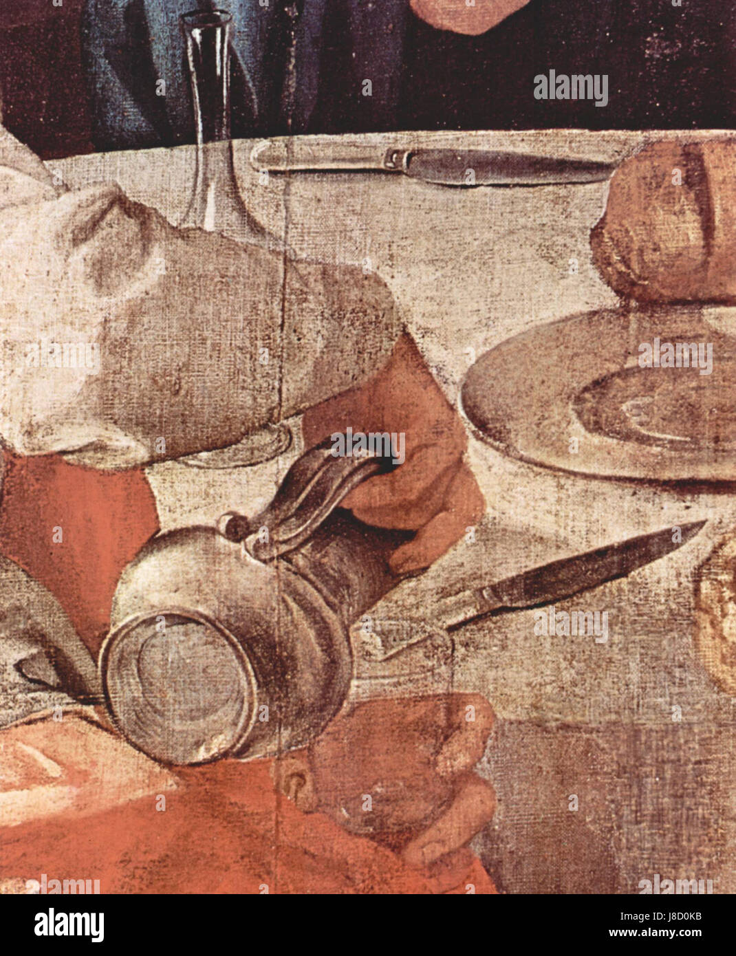Jacopo Pontormo, ein italienischer Maler der Hochrenaissance, ist bekannt für seinen unverwechselbaren Stil, der Manierismus mit Renaissancetechniken verbindet. Seine Werke zeichnen sich oft durch langgezogene Figuren und einen lebendigen emotionalen Ausdruck aus, der ihn in der Geschichte der italienischen Kunst unterscheidet. Stockfoto
