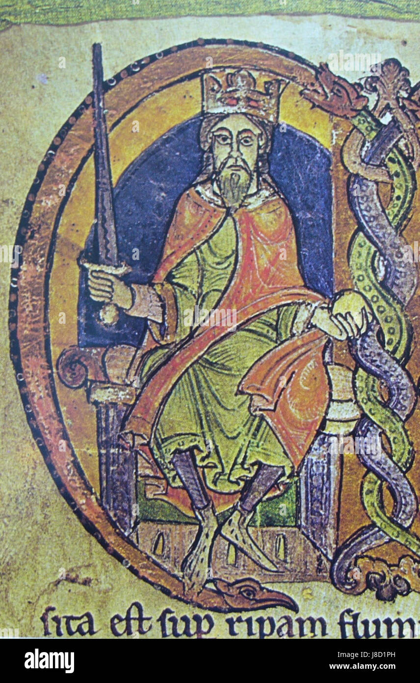 Charter-König David I von Kelso Abbey Stockfoto