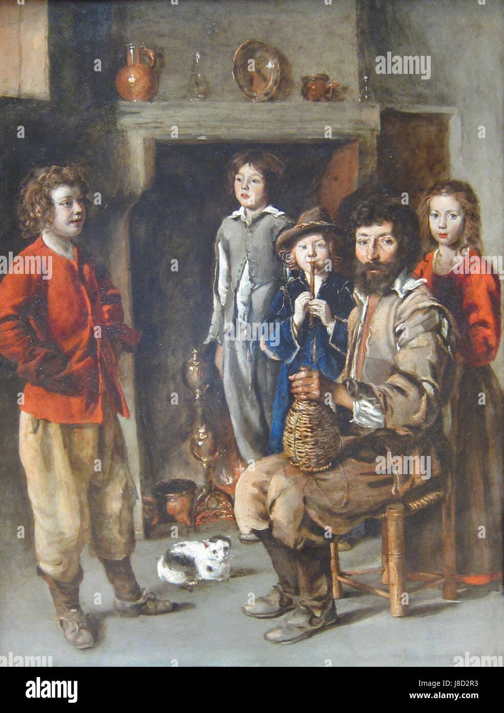 Le Nain A Bauernfamilie, c. 1640 48, Öl auf Kupfer Stockfoto