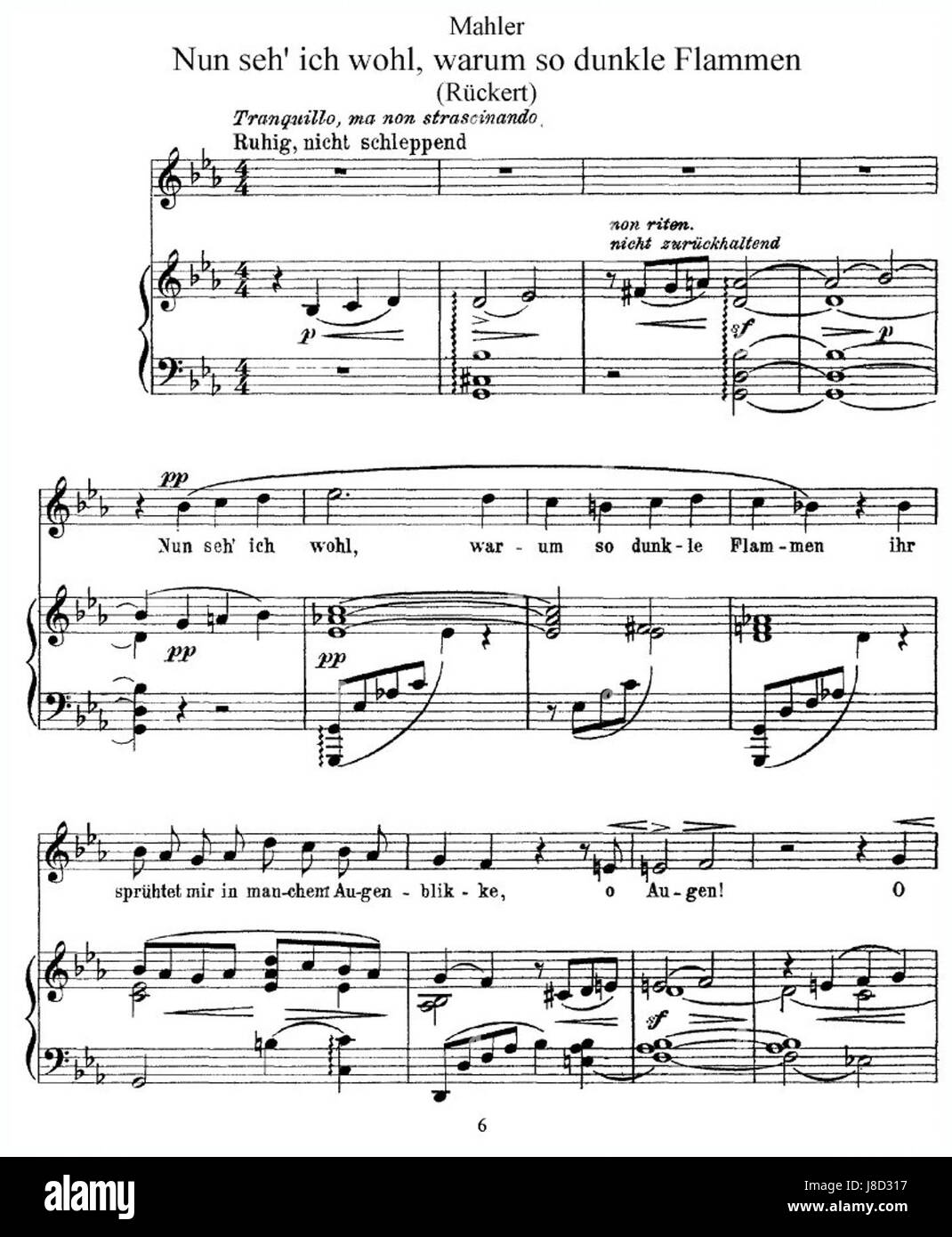 Mahler-Kindertotenlieder06 Stockfoto