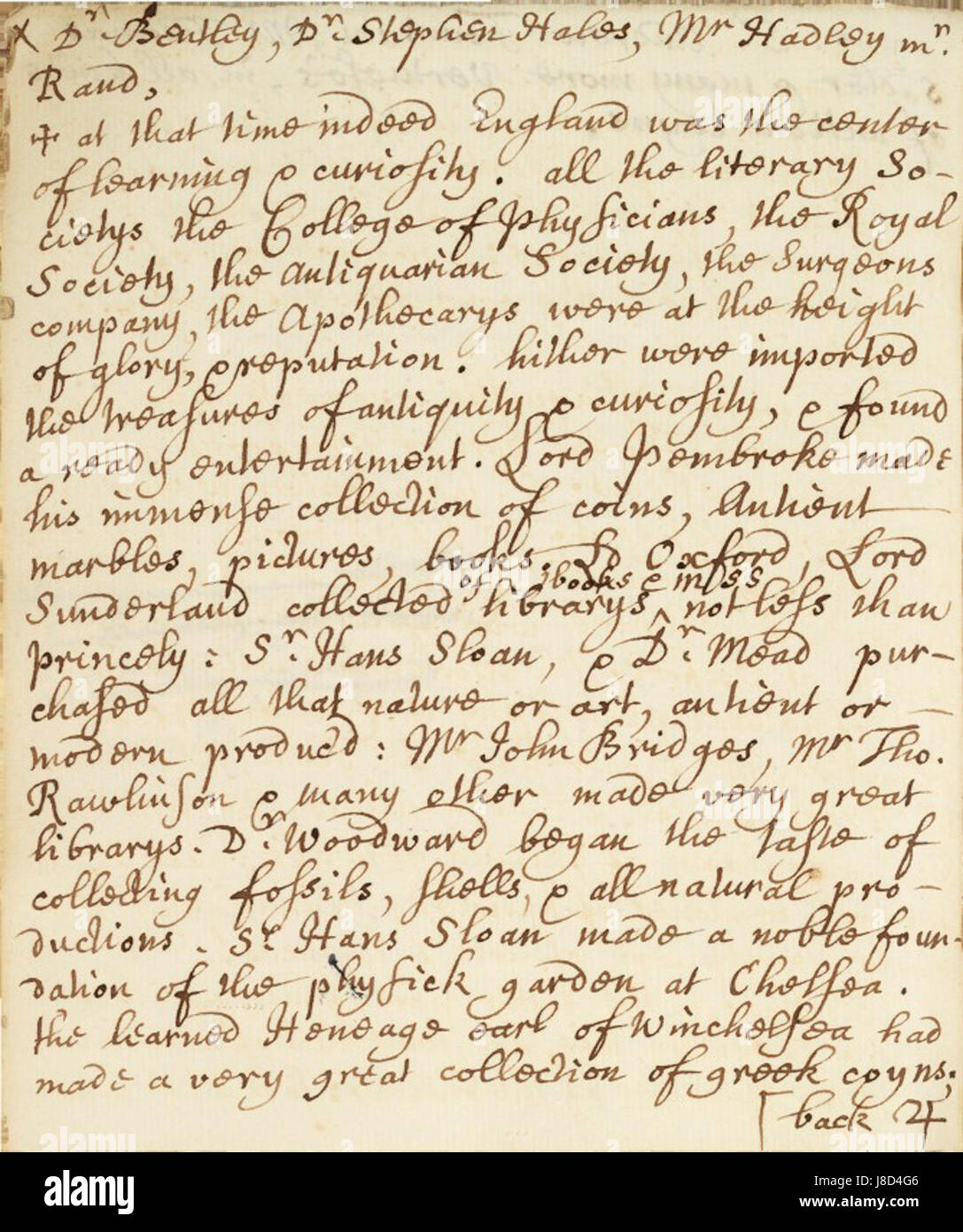 Memoiren von Sir Isaac Newton Leben 169 Stockfoto