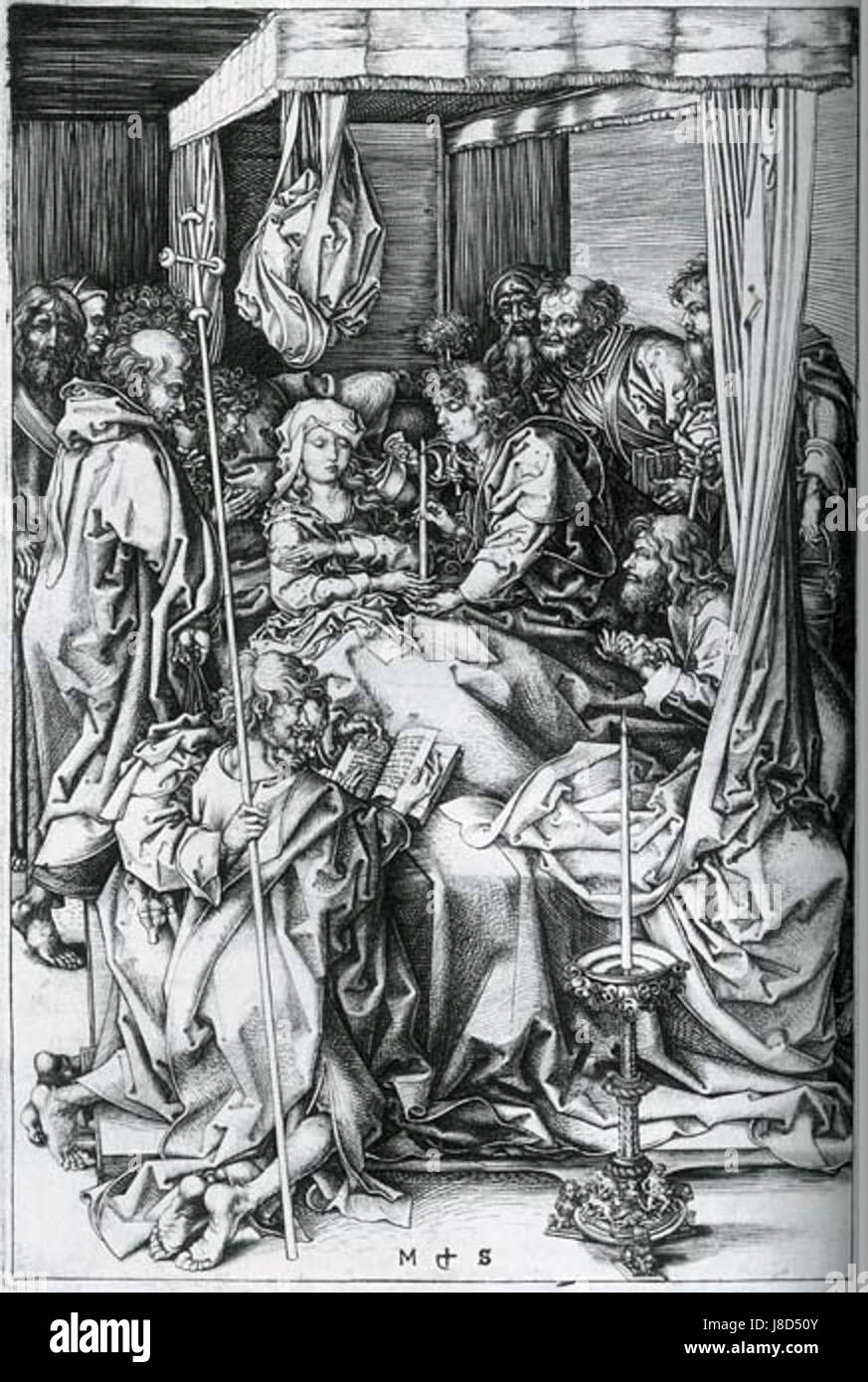 Martin Schongauer der Tod der Jungfrau Stockfoto
