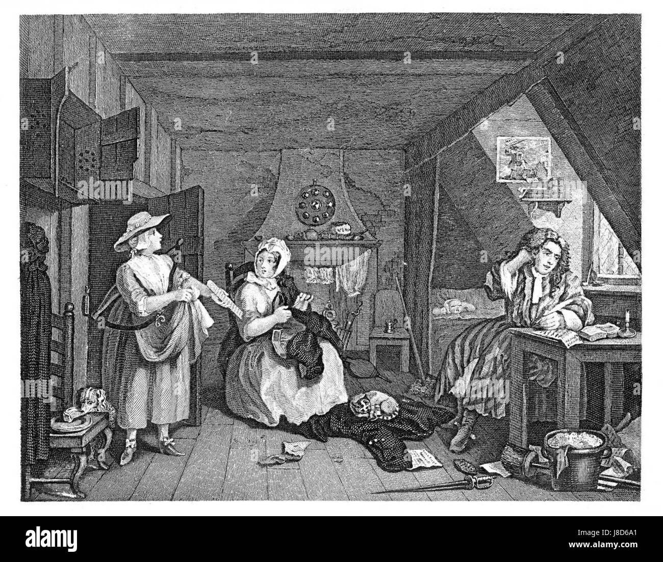 Notleidende Dichter Gutenberg Stockfoto