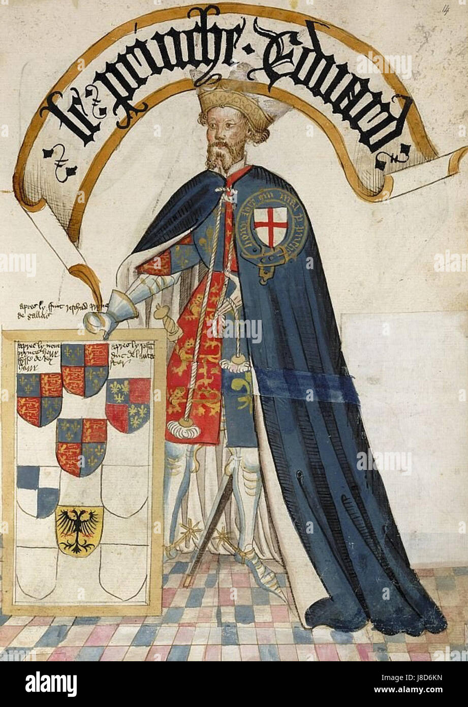 Edward, der schwarze Prinz 1430 Stockfoto