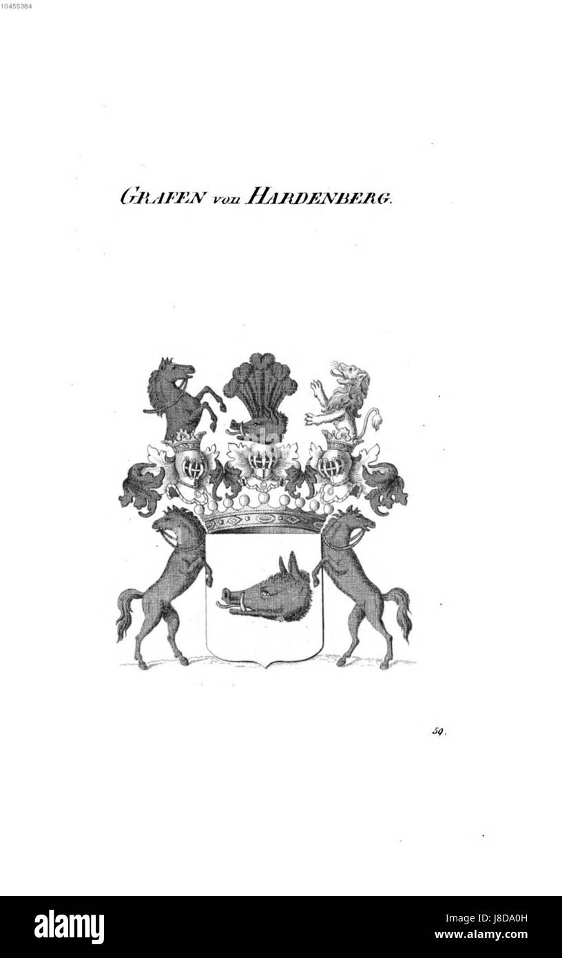 Eine Darstellung von Hardenberg II. Von Tyroff, die ein bedeutendes Stück historischer Kunst zeigt. Stockfoto