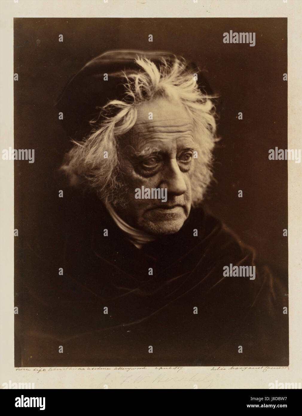 Julia Margaret Cameron John Herschel (Metropolitan Museum of Art Kopie, Originalscan UNRESTORED) Stockfoto