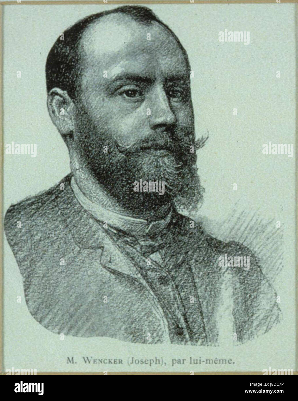 Joseph Wencker, eine historische Persönlichkeit, wurde für ihre Beiträge zu einem bestimmten Feld oder historischen Ereignis anerkannt. Stockfoto