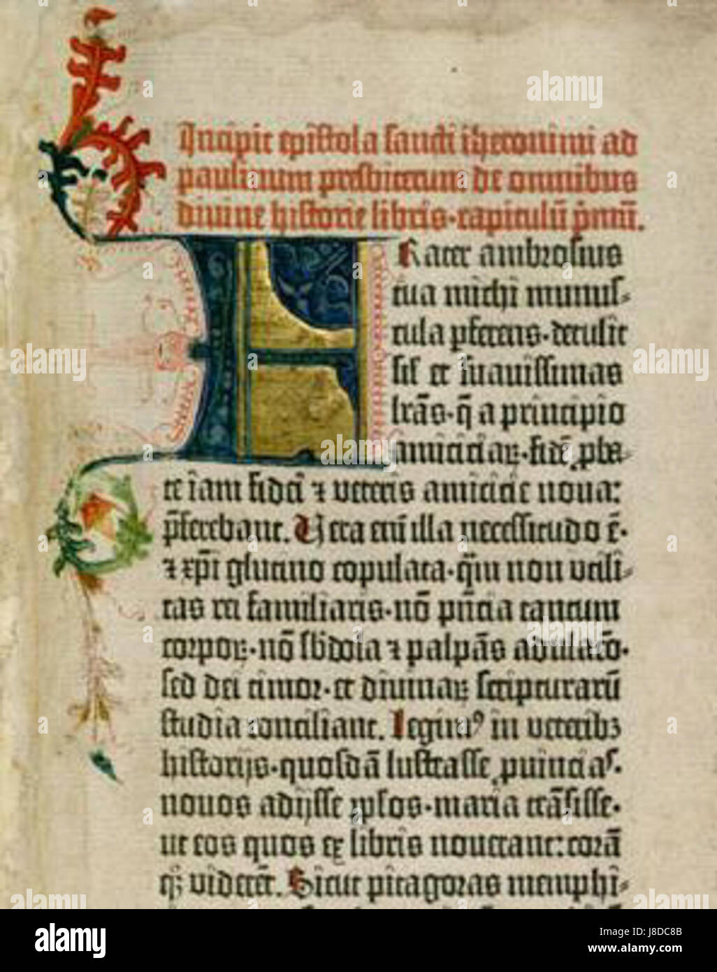 Gutenberg-Bibel-scan Stockfoto