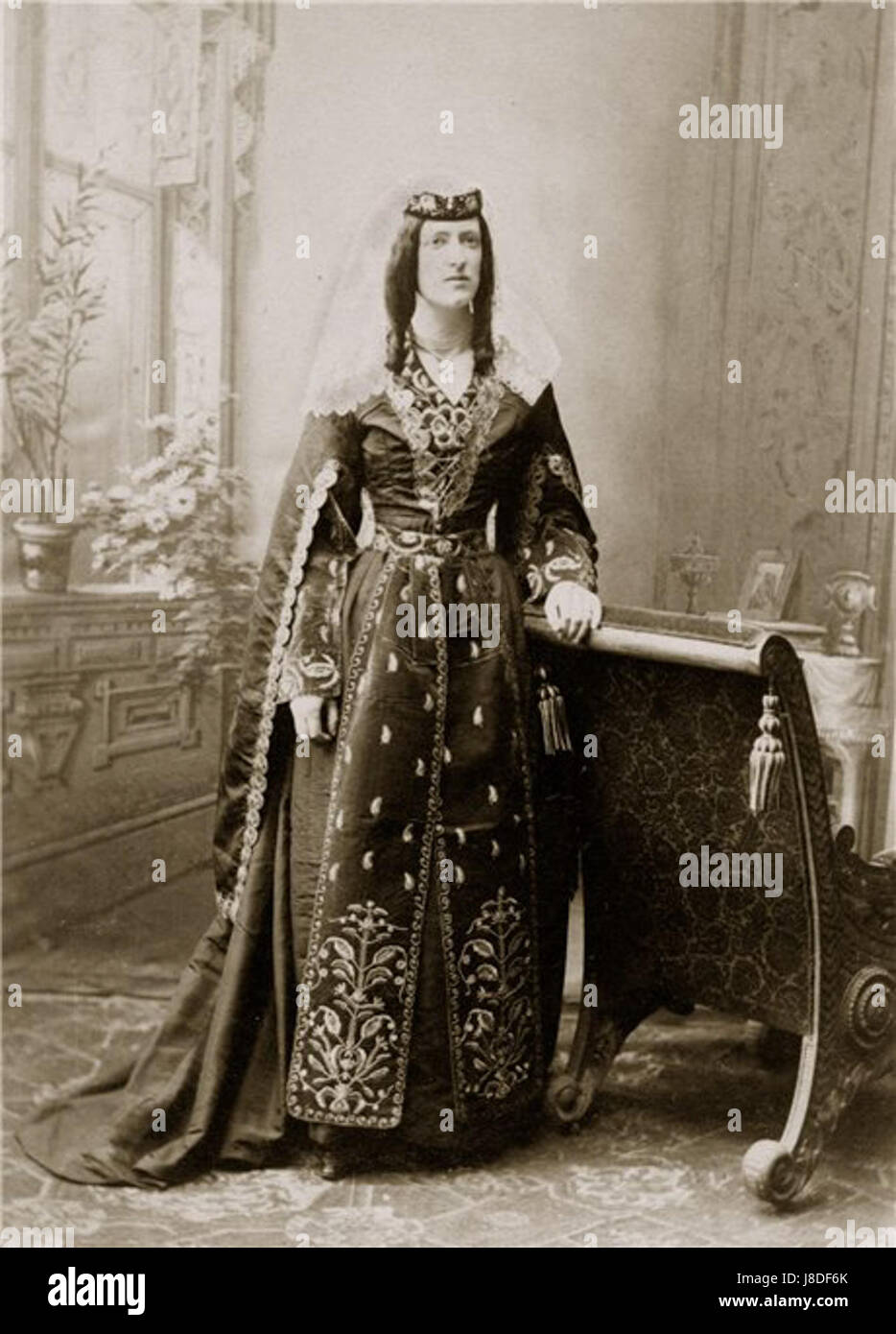 Marjory Wardrop in georgischen Kleid Stockfoto