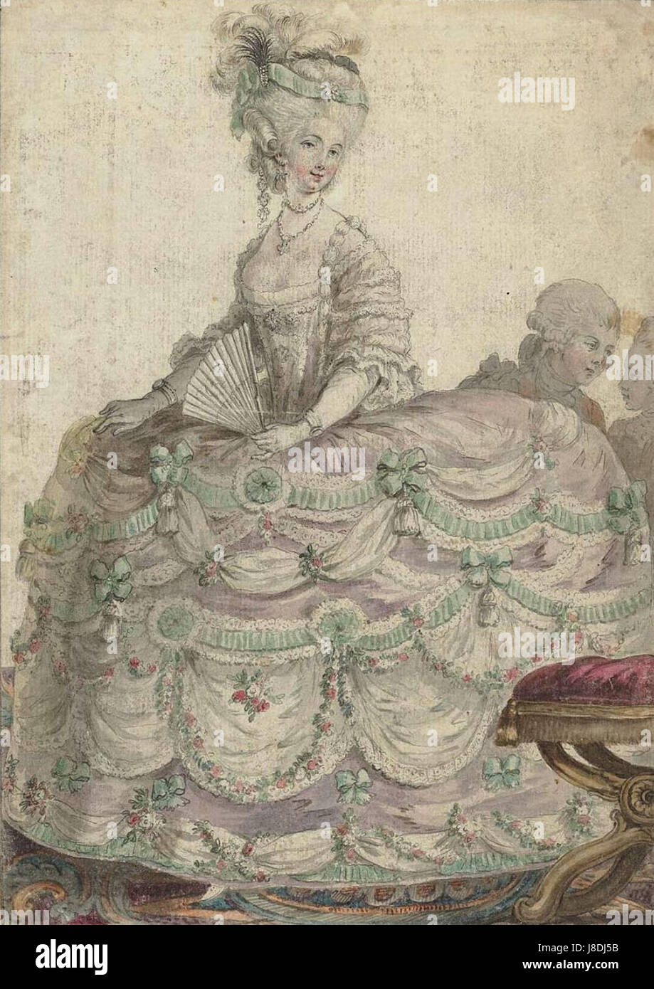 Duchesse Insassen Une des Premieren Ort Le Clerc 1781 Stockfoto