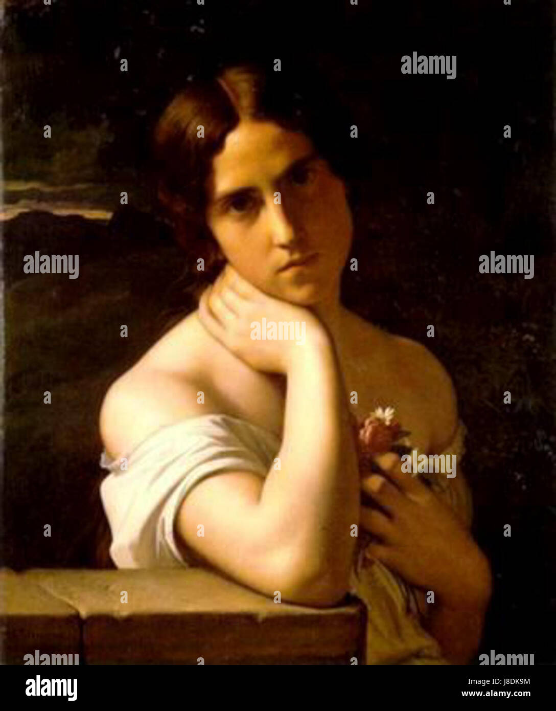 Flandrin bezieht sich auf einen französischen Künstler, der sich möglicherweise auf seine Beiträge zur Kunst, insbesondere im 19. Jahrhundert, oder auf seine bemerkenswerten Werke konzentriert. Stockfoto