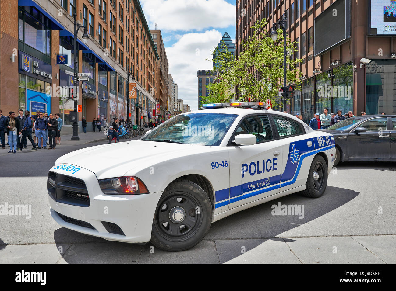 MONTREAL, QUEBEC, Kanada - 19. Mai 2017: Sicherheit Polizeiauto geparkt in Montreal Straßen während 375-jährigen Geburtstagsfeier Stockfoto