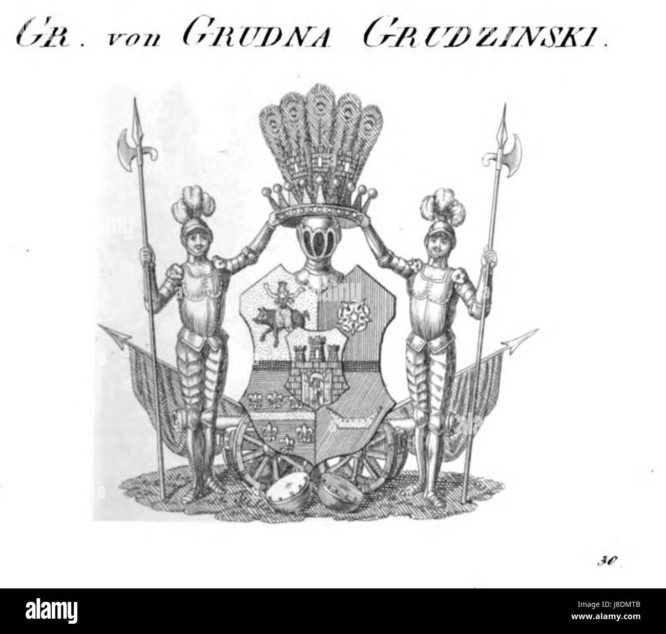 Grudna Grudzinski Tyroff HA bezieht sich auf eine bedeutende historische oder künstlerische Figur oder ein Ereignis, wahrscheinlich im europäischen Kontext, die in Archiven oder Literatur wegen ihrer Bedeutung in der Regionalgeschichte vertreten ist. Stockfoto
