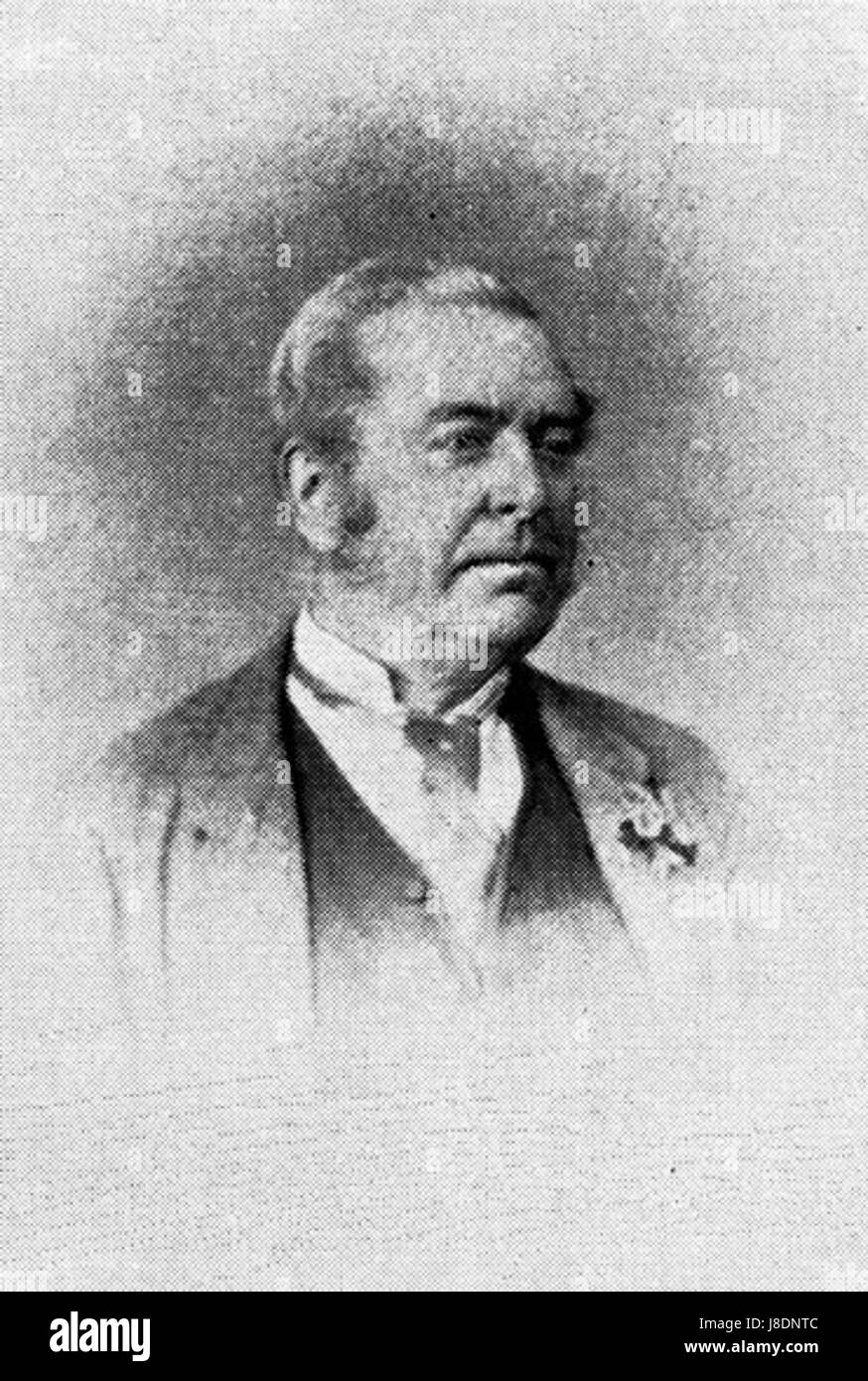 Henry Shaw war ein englisch-amerikanischer Botaniker und Philanthrope, der für seine Beiträge zur Pflanzenforschung und zur Gründung des Missouri Botanical Garden in St. Louis bekannt war. Stockfoto