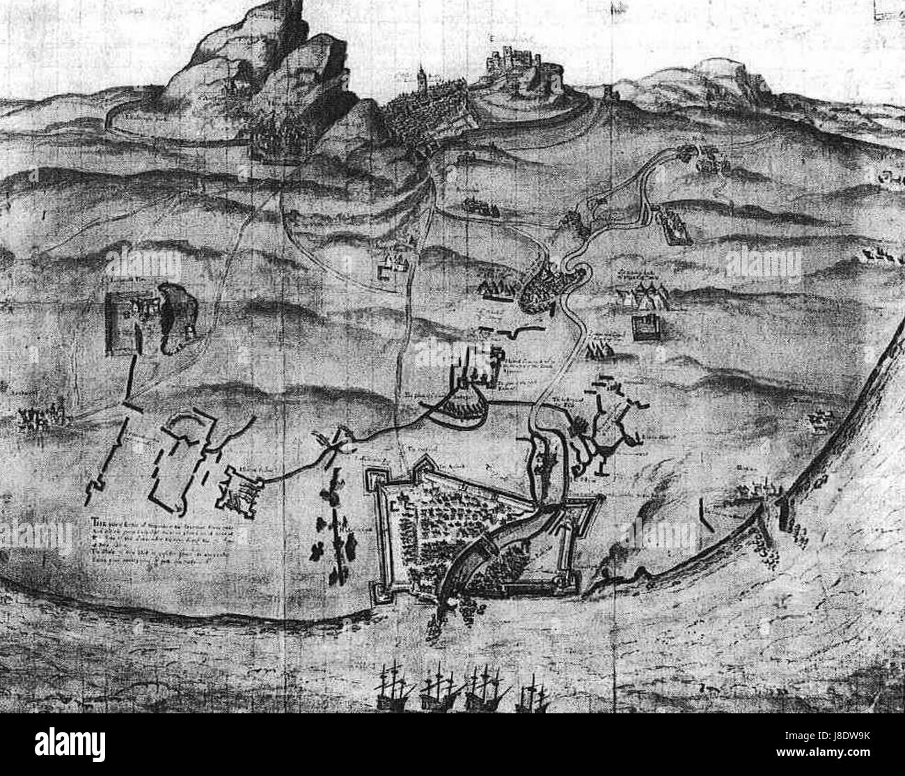 Leith, eine historische Hafenstadt in Schottland, war ein wichtiger Bestandteil der maritimen Geschichte der Region, insbesondere im 16. Jahrhundert. Das Jahr 1560 ist bedeutend für seine Verbindung mit wichtigen historischen Ereignissen, die Handel und Erkundung betreffen. Stockfoto