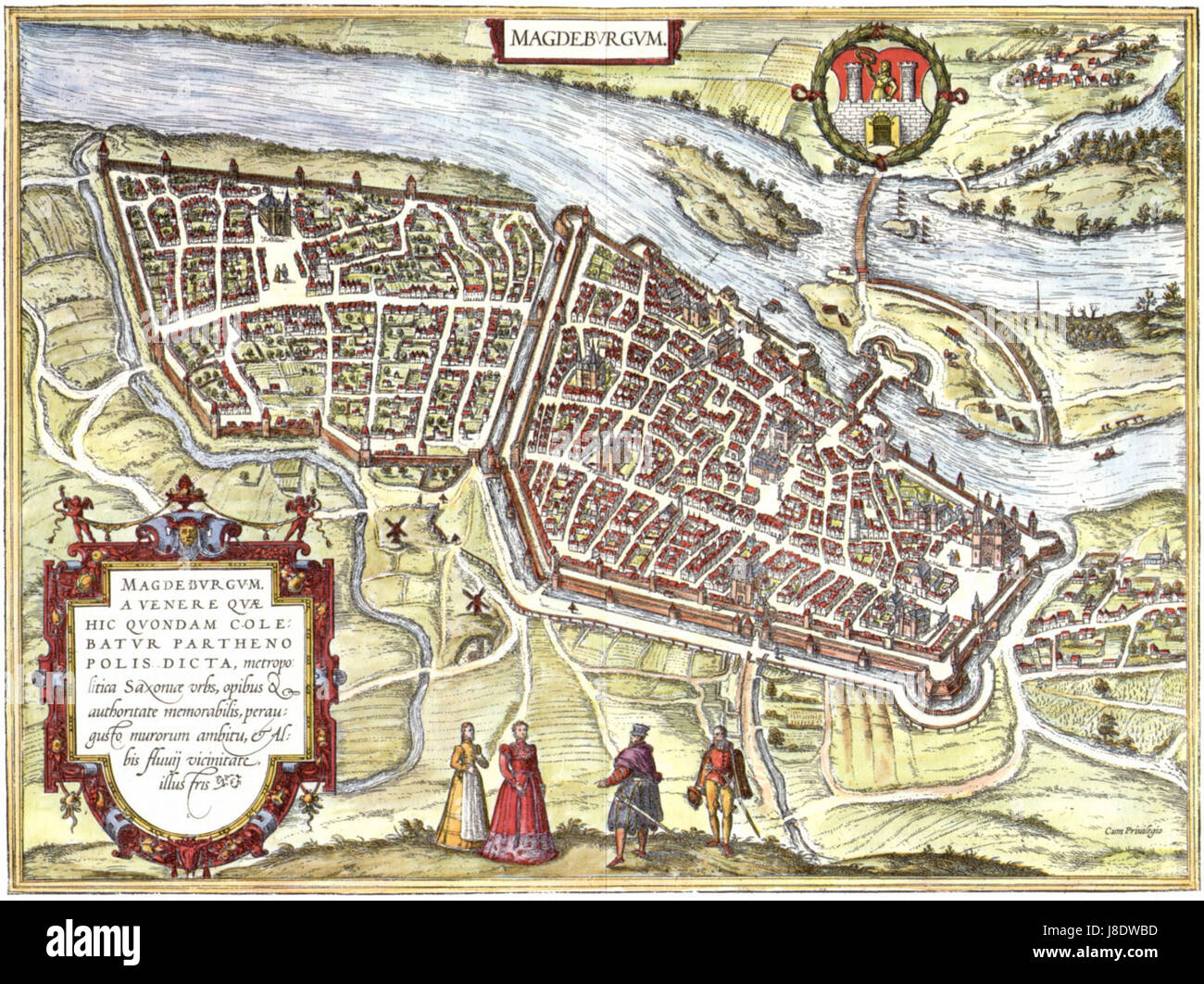 Magdeburg 1572 Franz Hogenbergs Stockfoto