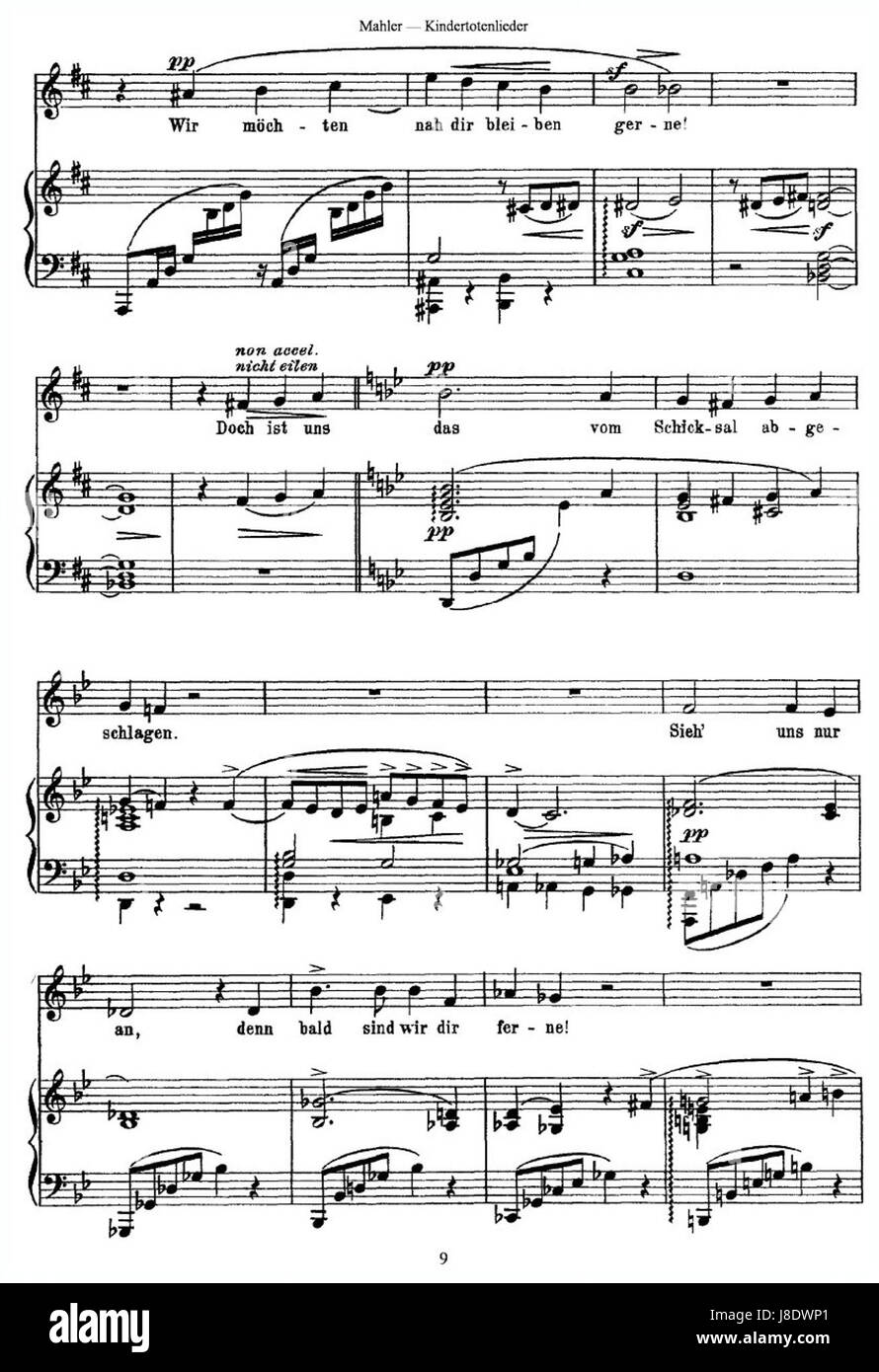 Mahler-Kindertotenlieder09 Stockfoto
