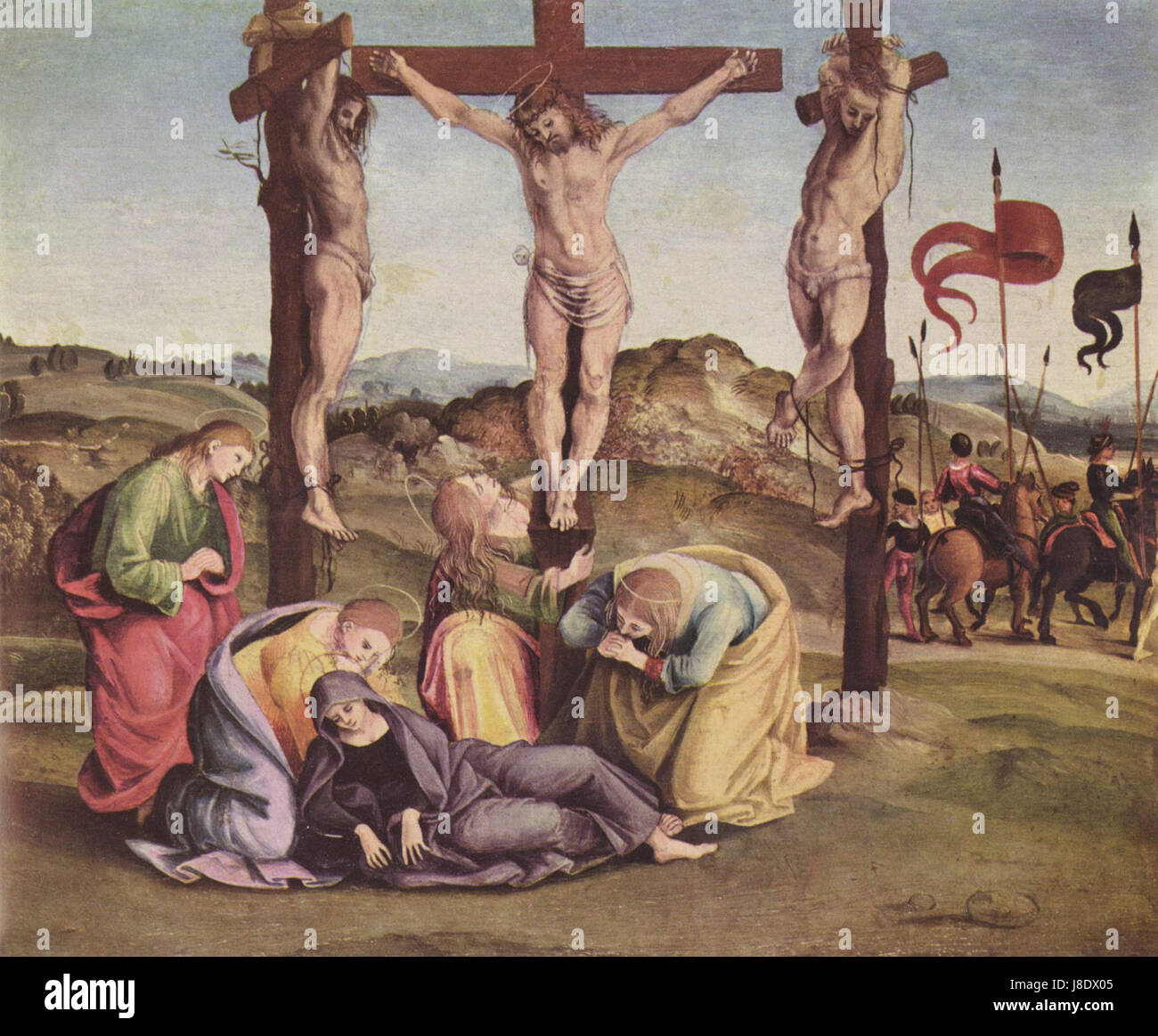 Ein Werk von Luca Signorelli, bekannt für seinen Renaissance-Stil und bedeutende Beiträge zur italienischen Kunst. Stockfoto