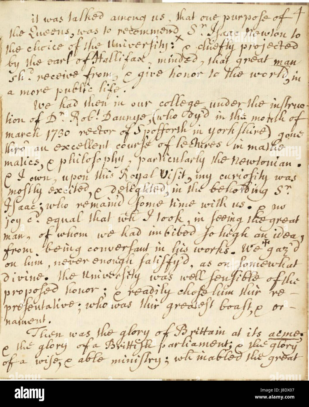 Memoiren von Sir Isaac Newton Leben 020 Stockfoto