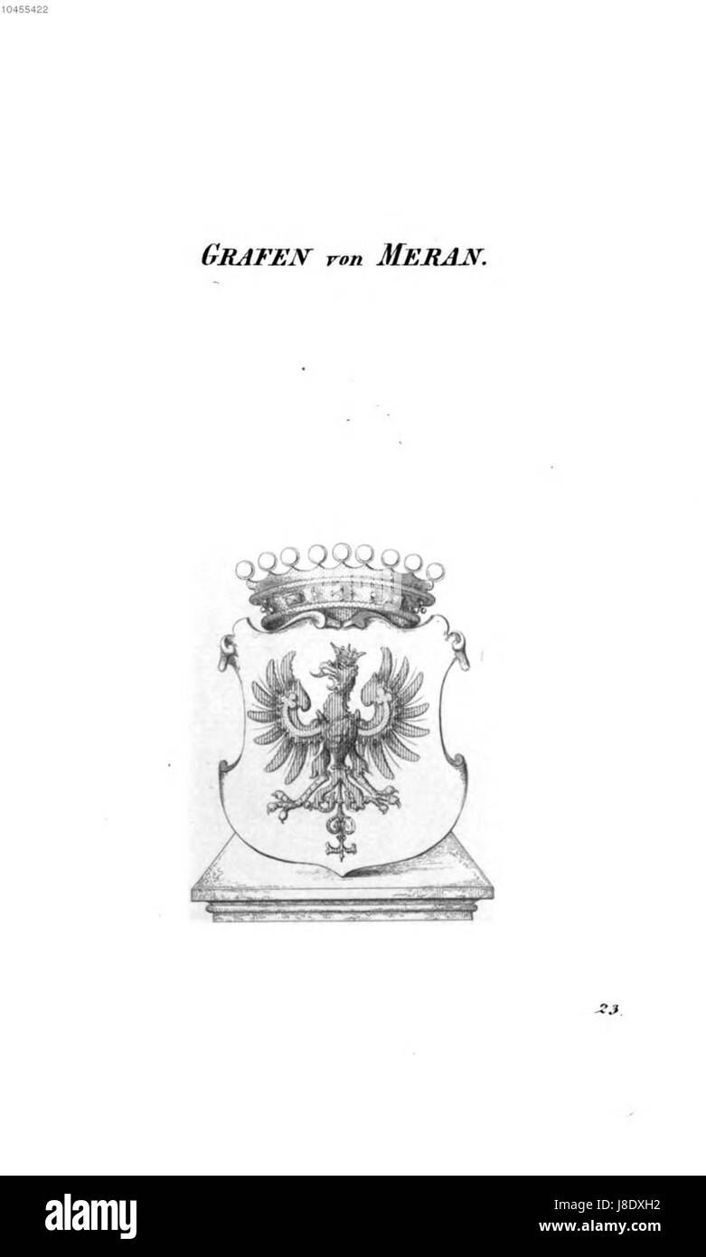 Meran Tyroff, wahrscheinlich mit einer historischen oder geografischen Referenz, ist mit Meran, einer Stadt in Norditalien, verbunden. Der Begriff „Tyroff“ kann ein bestimmtes Wahrzeichen oder Merkmal in der Region sein, was seine Bedeutung für die lokale Geschichte oder Geographie unterstreicht. Stockfoto