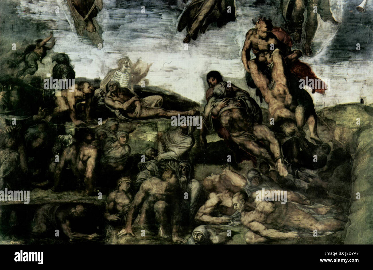 Dies bezieht sich auf ein Werk oder Studium im Zusammenhang mit Michelangelo Buonarroti, dem berühmten Renaissance-Künstler, der für Meisterwerke wie die Decke der Sixtinischen Kapelle und die Statue Davids bekannt ist. Dieser Eintrag kann sich auf ein bestimmtes Kunstwerk oder wissenschaftliche Arbeiten zu seinen Beiträgen zu Kunst und Kultur beziehen. Stockfoto