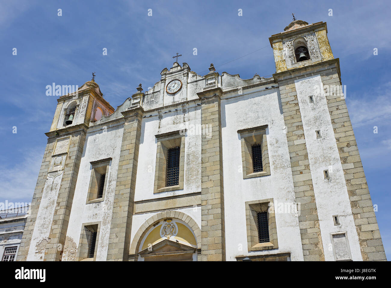 Kirche, Stadt, Stadt, Tourismus, Sightseeing, Portugal, Emblem, historisches, Kirche, Stockfoto
