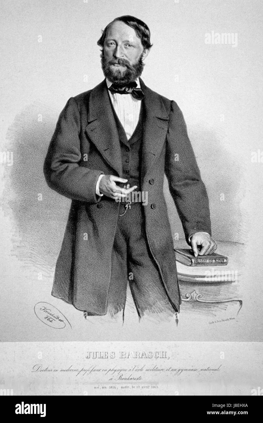 Dieser Titel bezieht sich auf eine Lithographie von Julius Barasch, wahrscheinlich ein Kunstwerk oder eine Illustration. Barasch war bekannt für seine Beiträge zur bildenden Kunst im 19. Jahrhundert, insbesondere in der Lithographie. Stockfoto